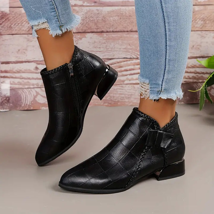 Muse & Valeur | Ankle High Heels for Women in Closed Toe Design