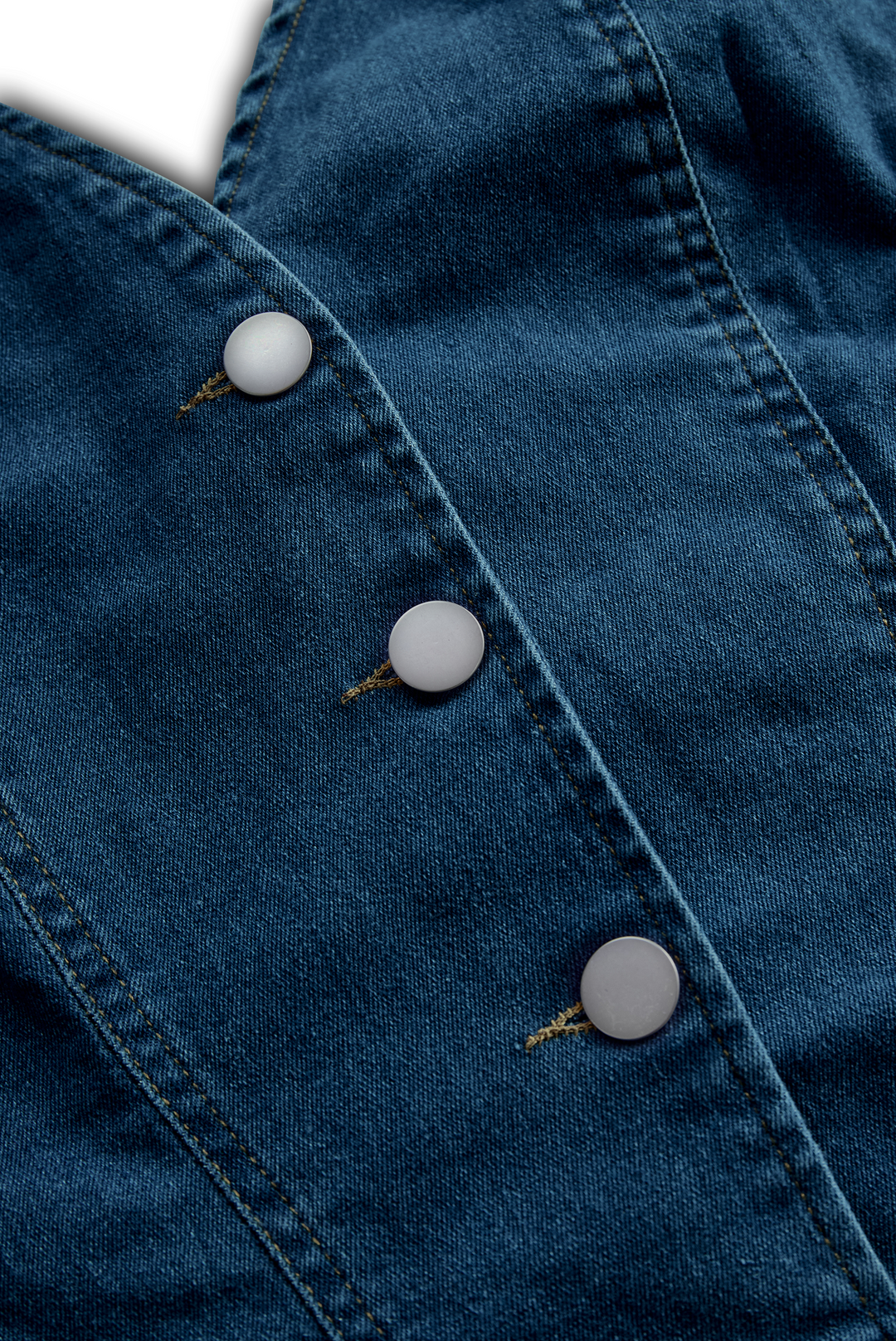 Muse & Valeur | Vibrant Blue Halter Denim Mini Dress