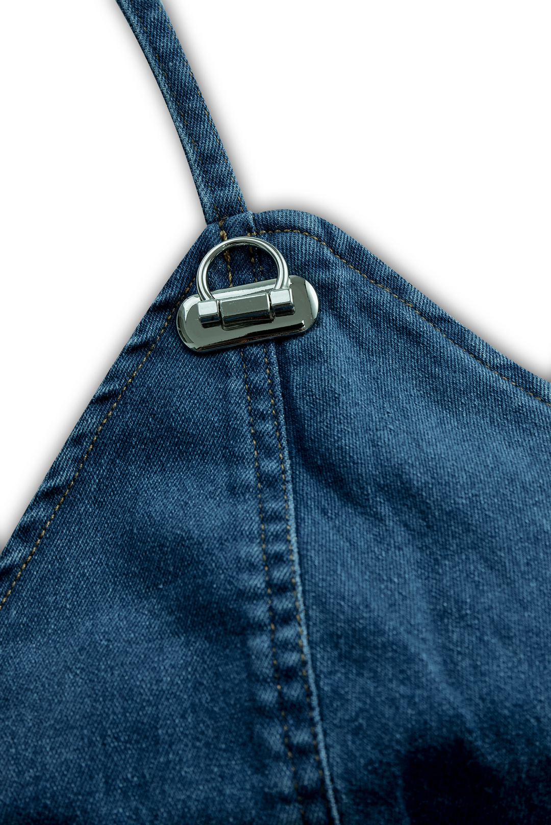 Muse & Valeur | Vibrant Blue Halter Denim Mini Dress