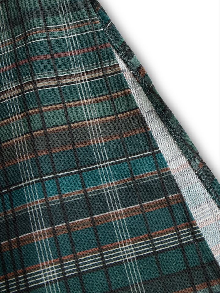Muse and Valeur | Plaid Lapel Single-Breasted Maxi Dress