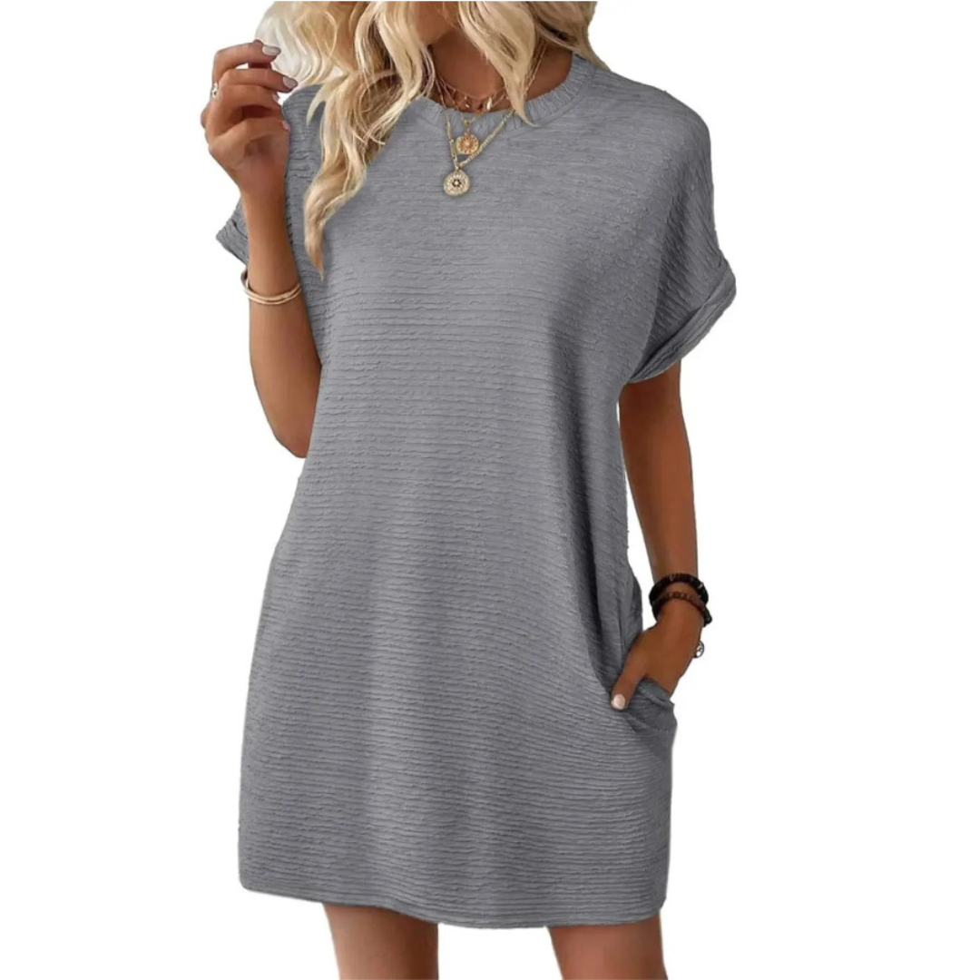 Muse and Valeur | Casual Minimalist Round Neck Summer Dress