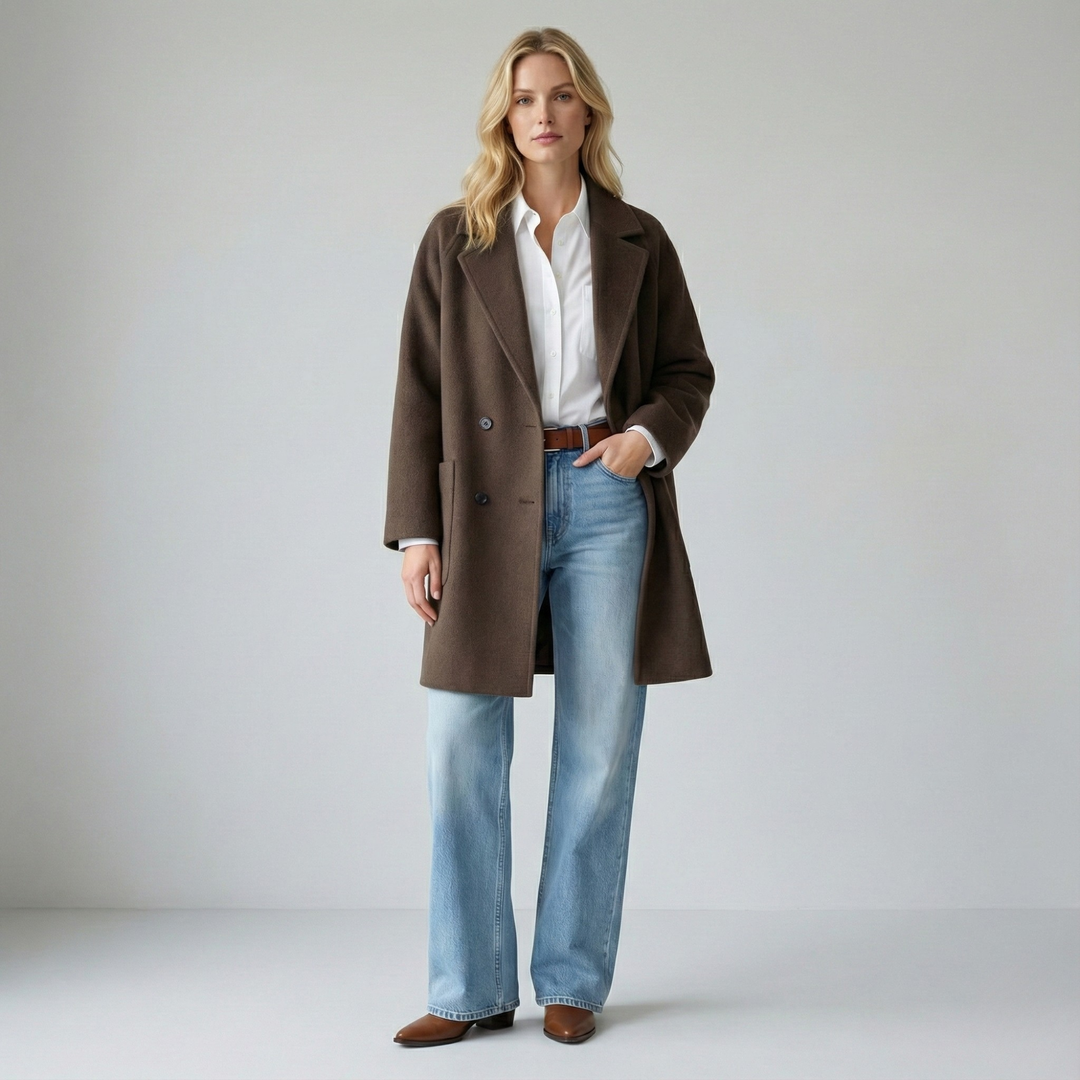 Muse and Valeur | Wool Herringbone Coat