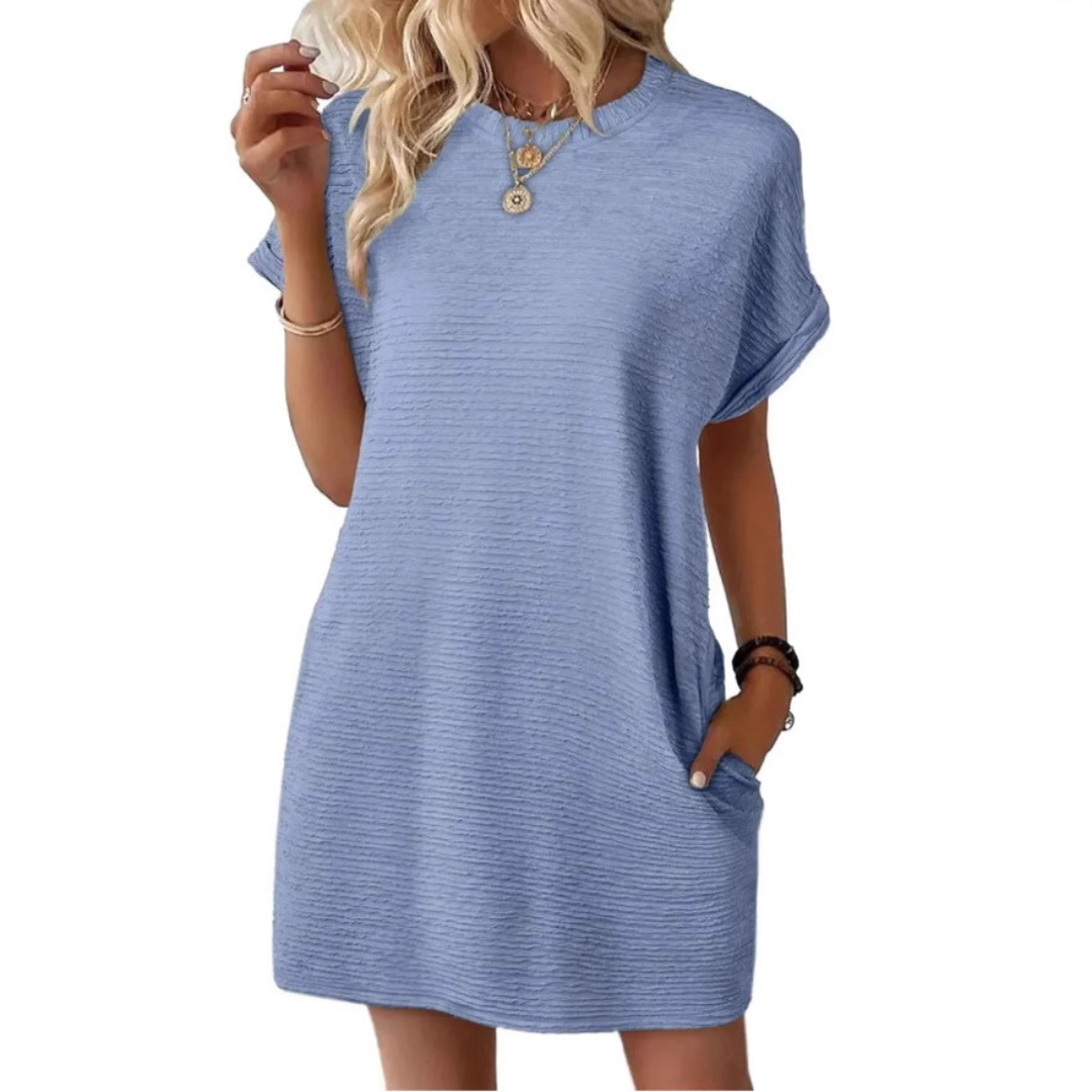 Muse and Valeur | Casual Minimalist Round Neck Summer Dress