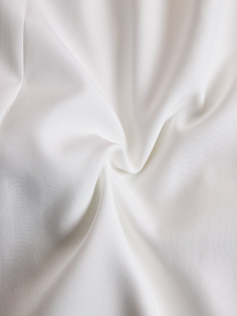 Muse & Valeur | Plain Structured Zip-Front Midi Dress