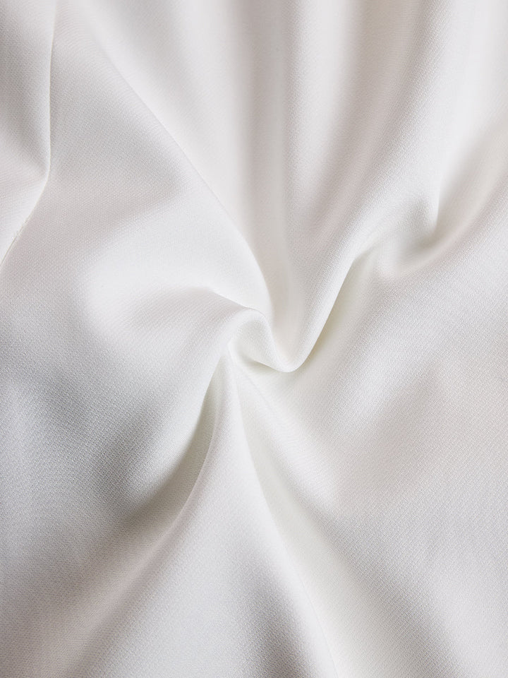 Muse & Valeur | Plain Structured Zip-Front Midi Dress
