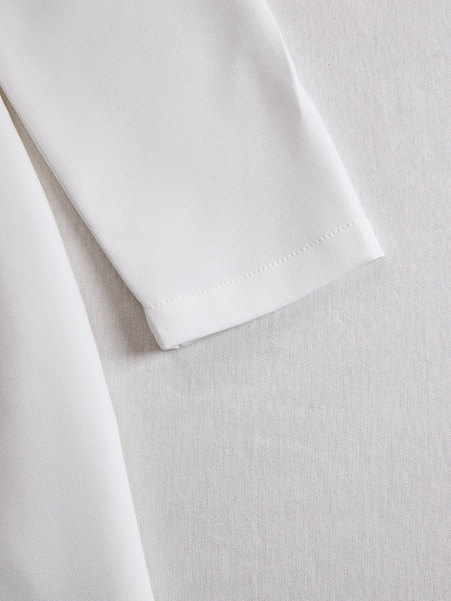 Muse & Valeur | Plain Structured Zip-Front Midi Dress