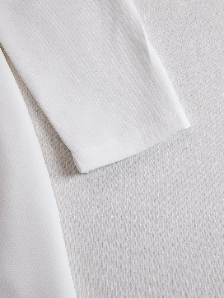 Muse & Valeur | Plain Structured Zip-Front Midi Dress