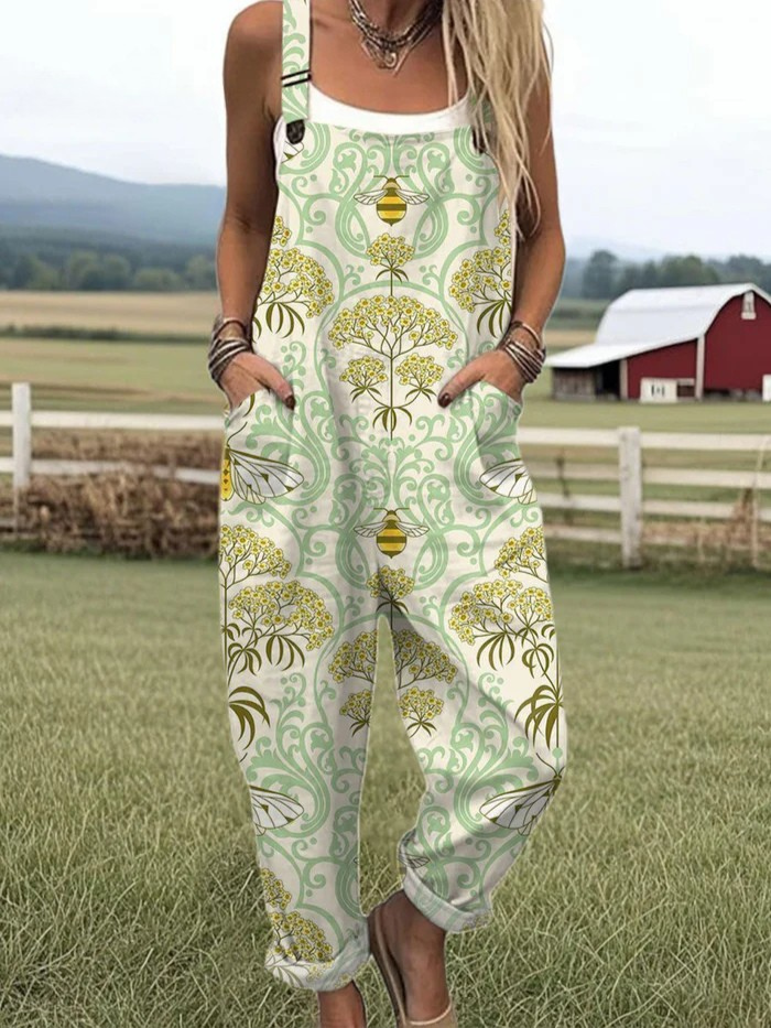 Muse & Valeur | Floral Drift Wide-Leg Jumpsuit for Women
