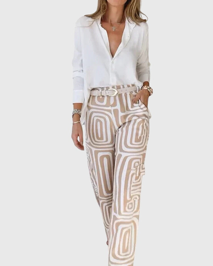 Muse and Valeur | Pants with Blouse and Belt