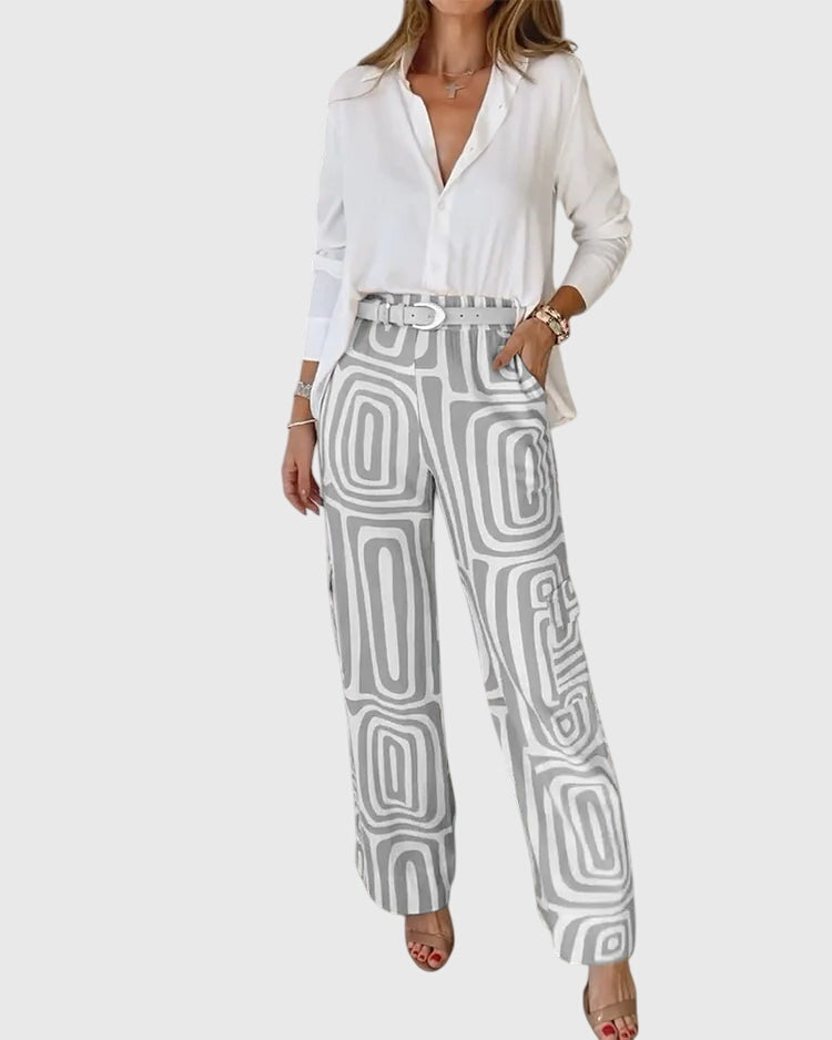 Muse and Valeur | Pants with Blouse and Belt