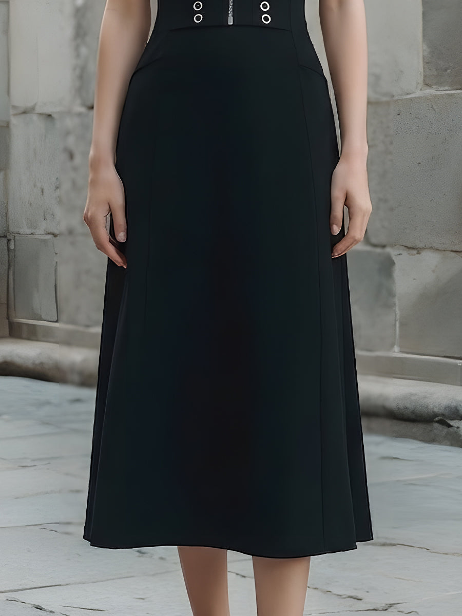 Muse & Valeur | Off-Shoulder Strap Midi Dress