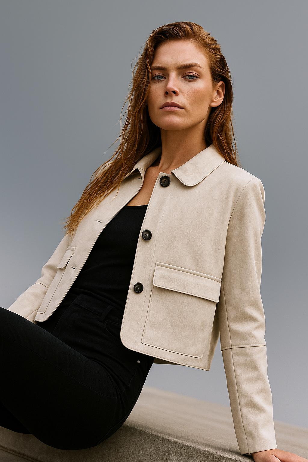 Muse and Valeur | Suede Cropped Jacket