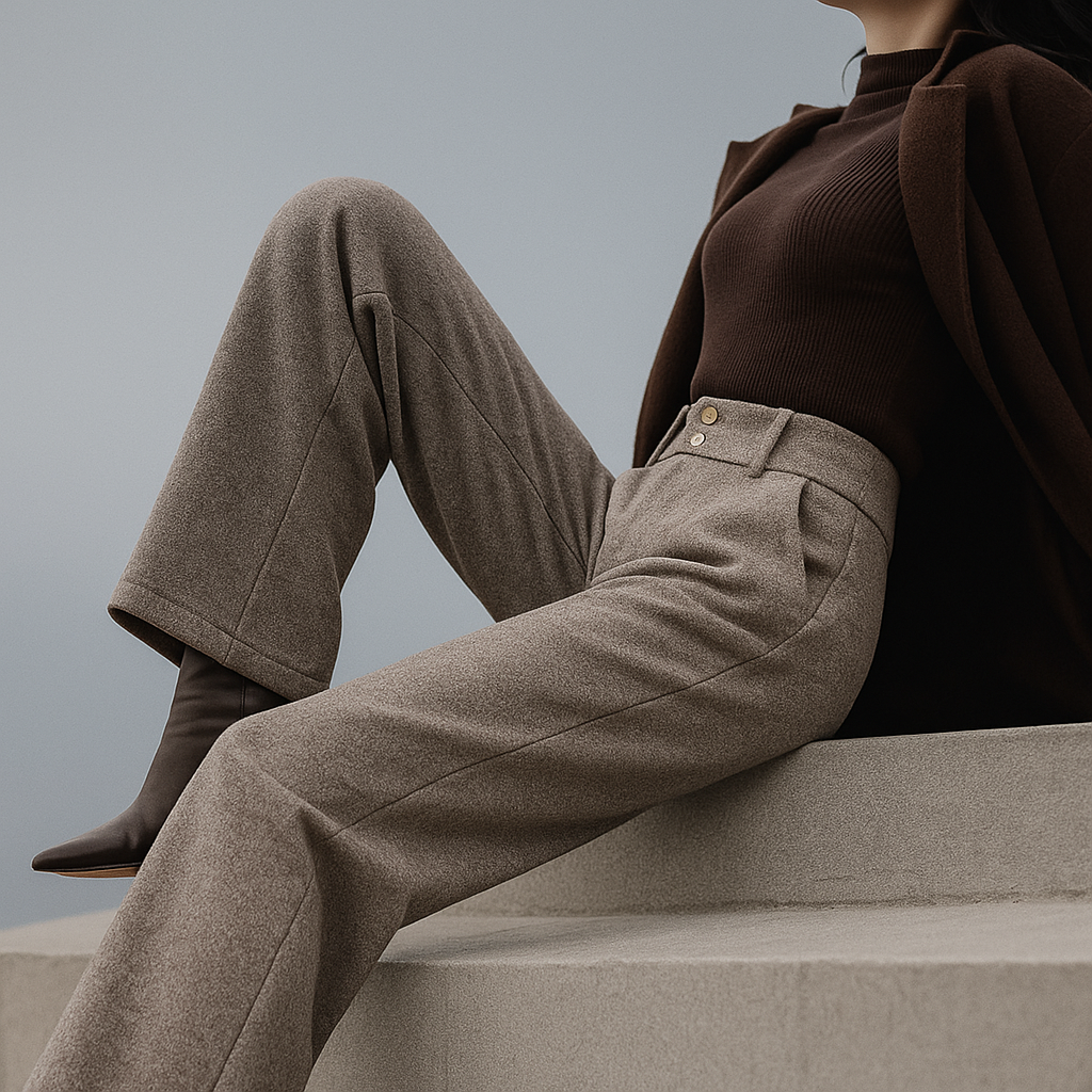 Muse and Valeur | Wool Wide-Leg Trousers