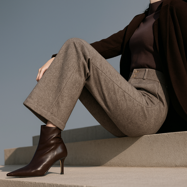 Muse and Valeur | Wool Wide-Leg Trousers