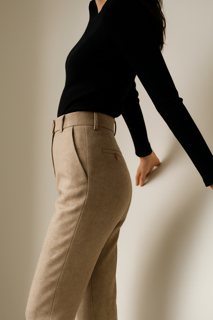 Muse & Valeur | Tailored Wool Pants for Women in Classic Black