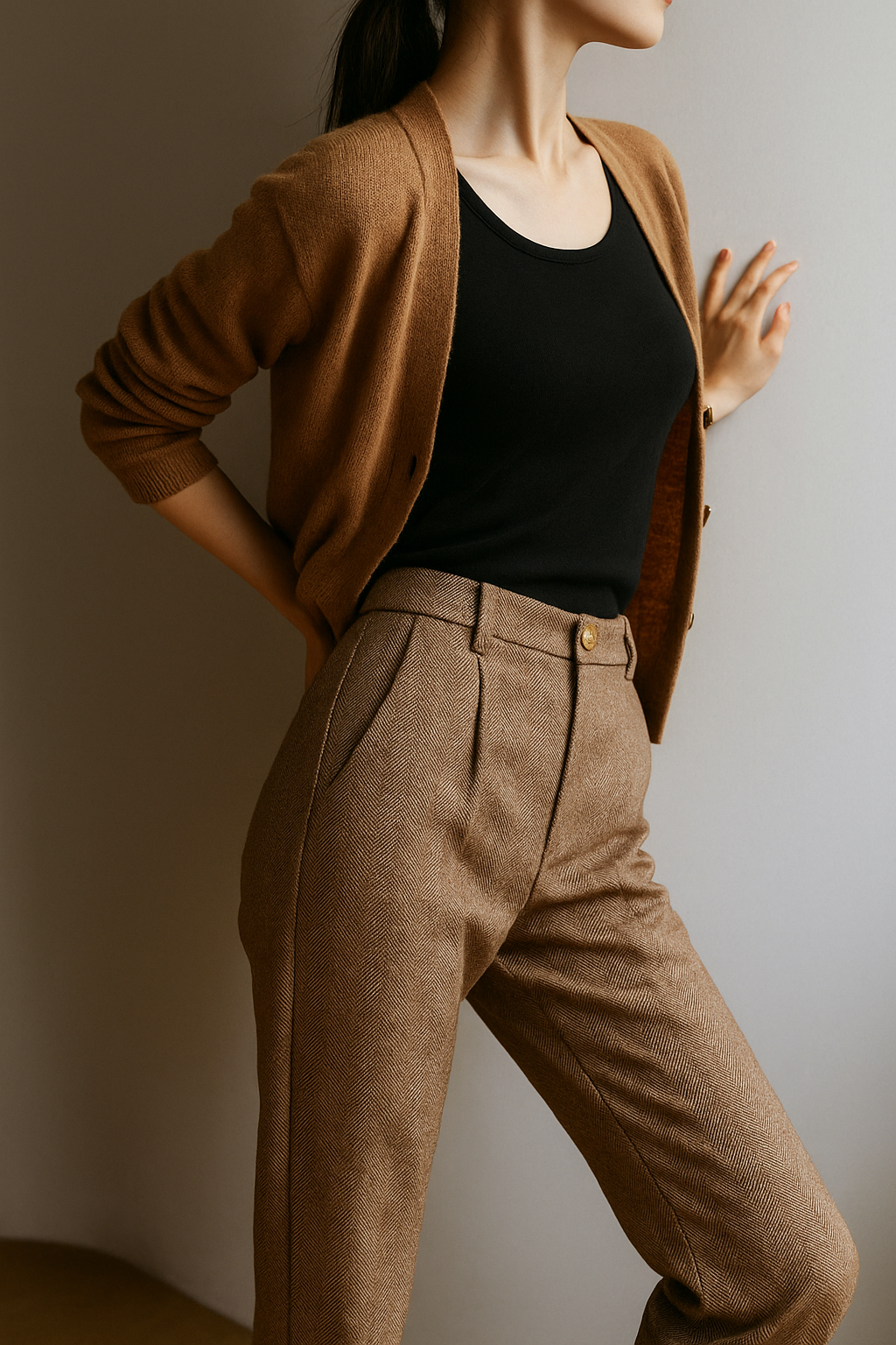 Muse & Valeur | Tailored Wool Pants for Women in Classic Black