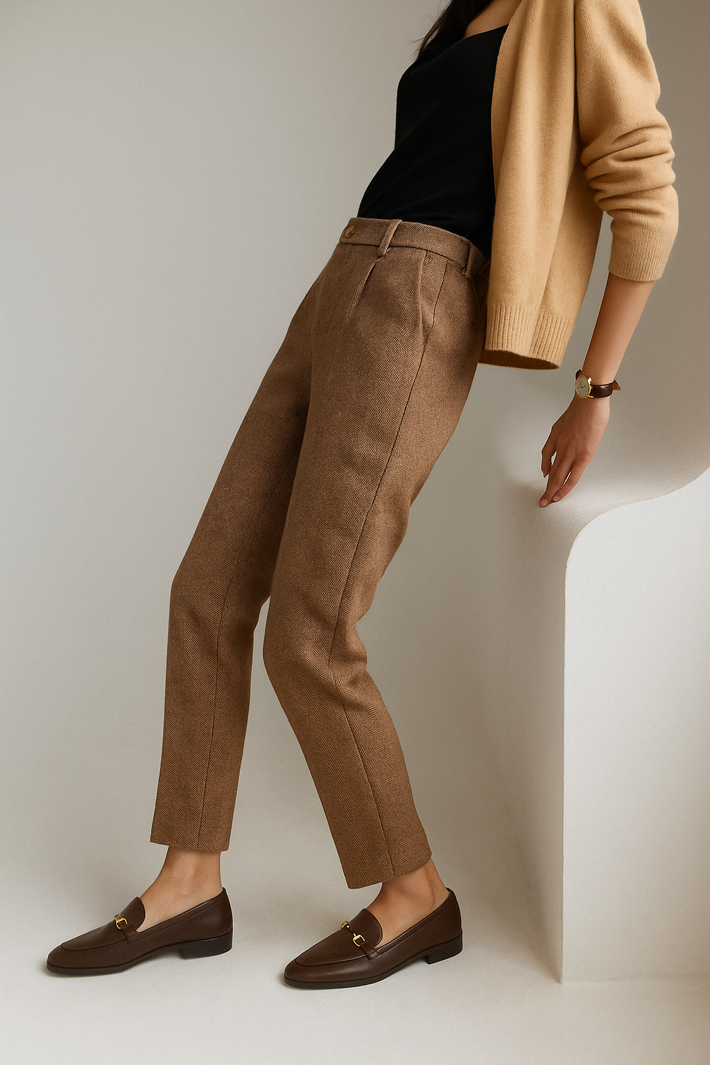 Muse & Valeur | Tailored Wool Pants for Women in Classic Black