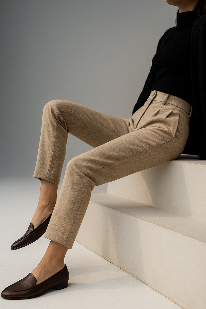 Muse & Valeur | Tailored Wool Pants for Women in Classic Black