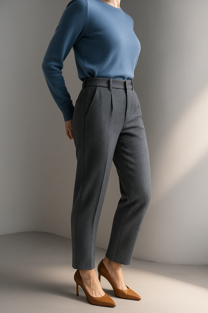 Muse & Valeur | Tailored Wool Pants for Women in Classic Black