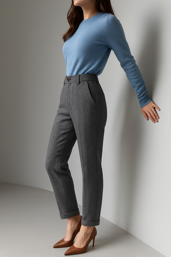 Muse & Valeur | Tailored Wool Pants for Women in Classic Black