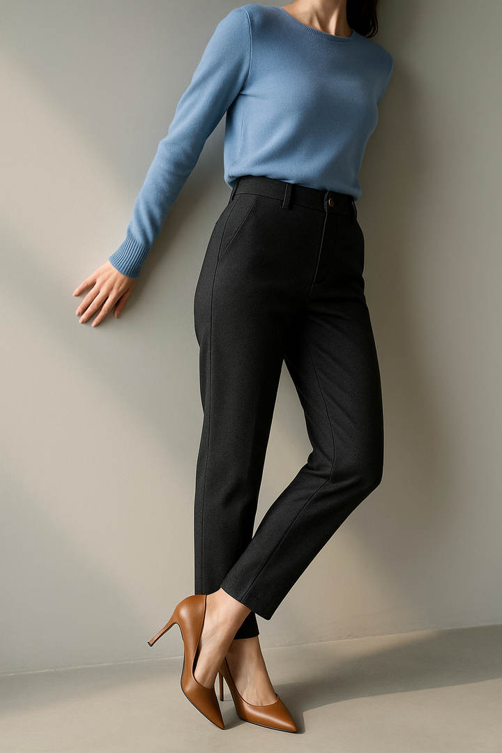 Muse & Valeur | Tailored Wool Pants for Women in Classic Black