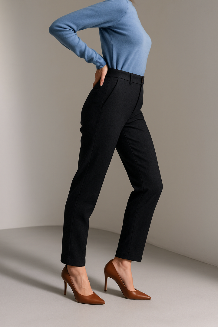 Muse & Valeur | Tailored Wool Pants for Women in Classic Black