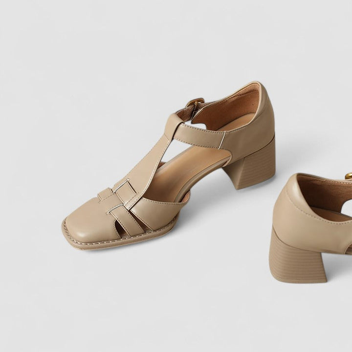 Muse and Valeur | Orthopedic T-Strap Block Heels