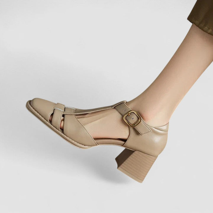 Muse and Valeur | Orthopedic T-Strap Block Heels