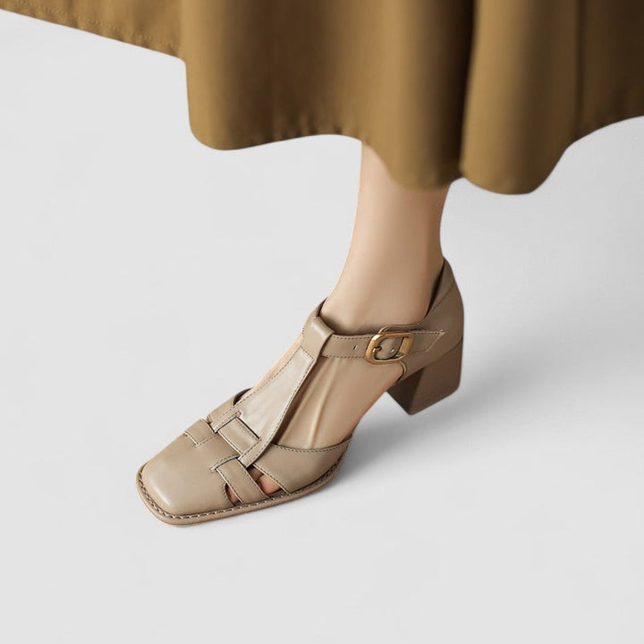 Muse and Valeur | Orthopedic T-Strap Block Heels