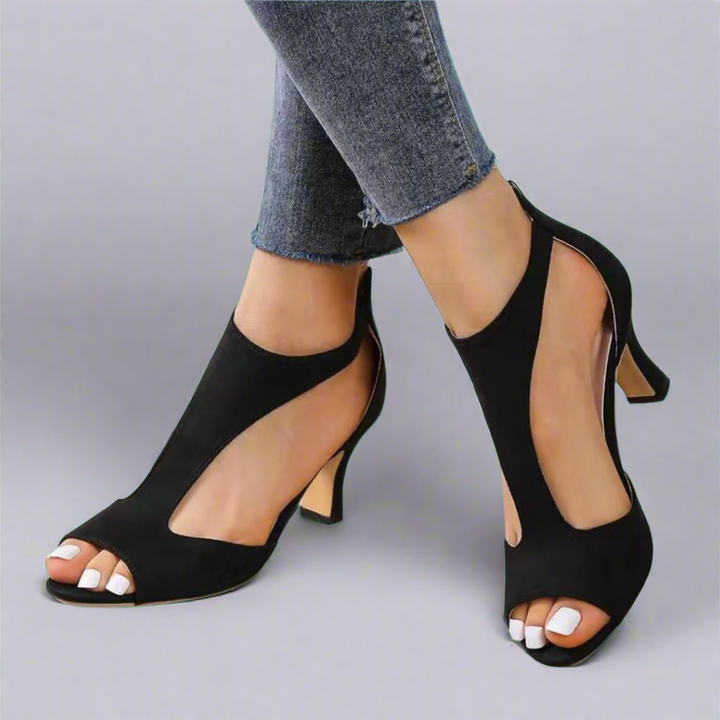 Muse and Valeur | Cutout Peep Toe Heels