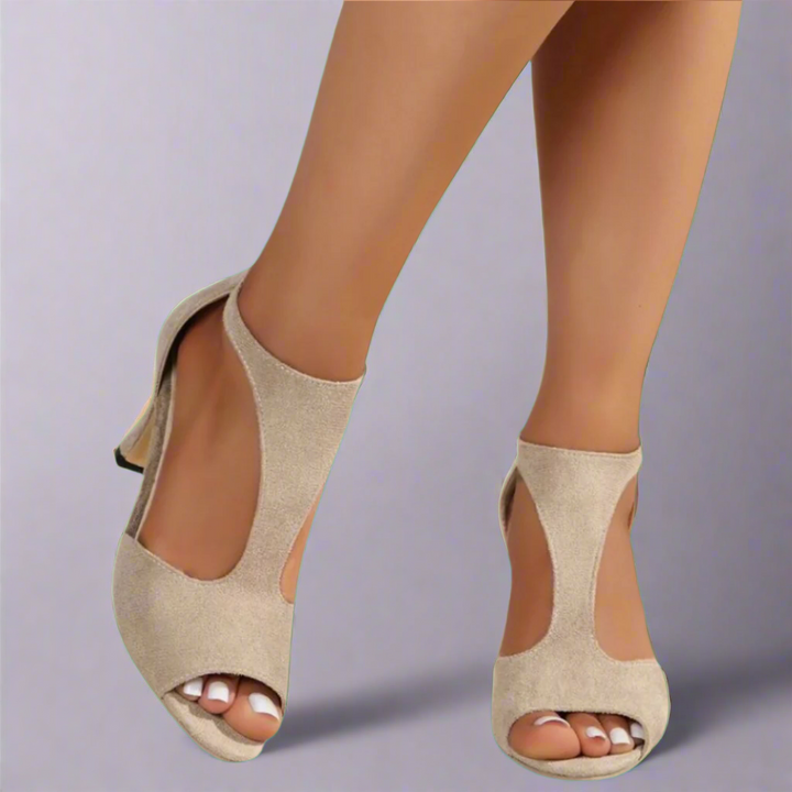 Muse and Valeur | Cutout Peep Toe Heels