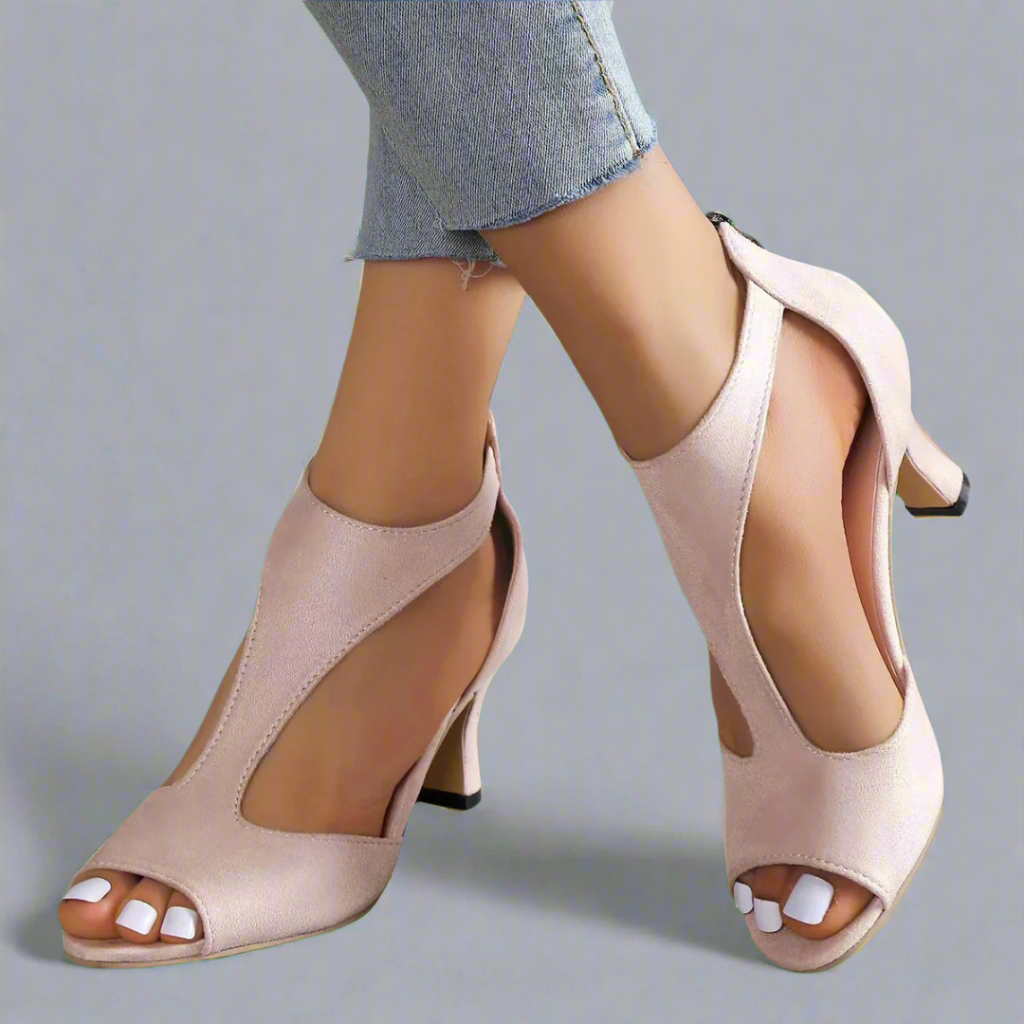 Muse and Valeur | Cutout Peep Toe Heels