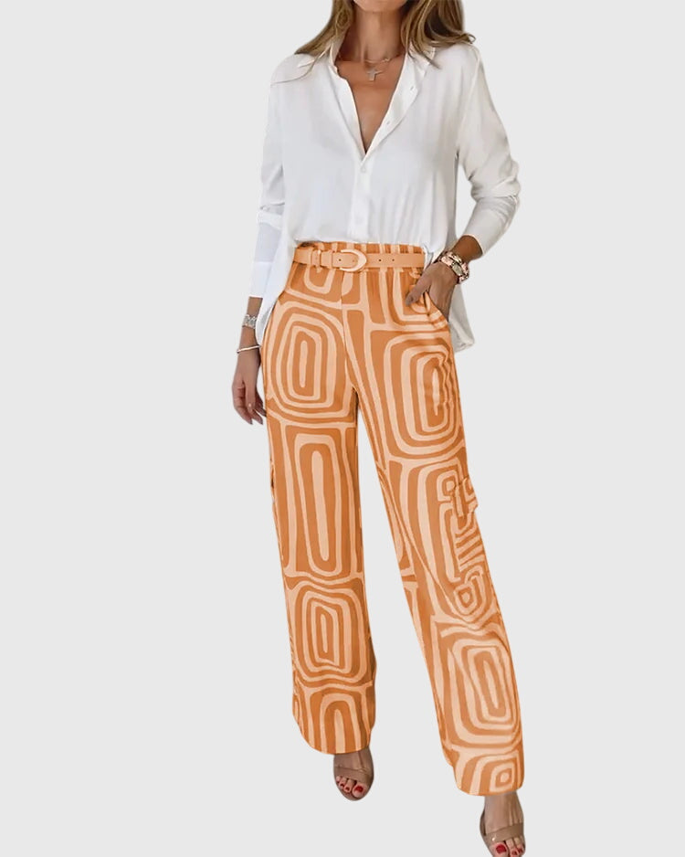 Muse and Valeur | Pants with Blouse and Belt