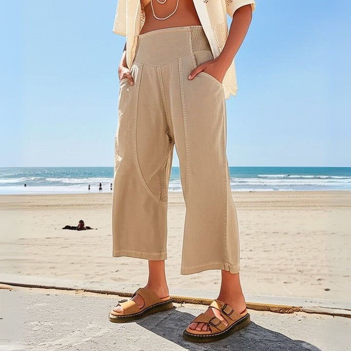 Muse & Valeur | Wide Leg Pant for Women in Soft Fabric, Casual Style, Black