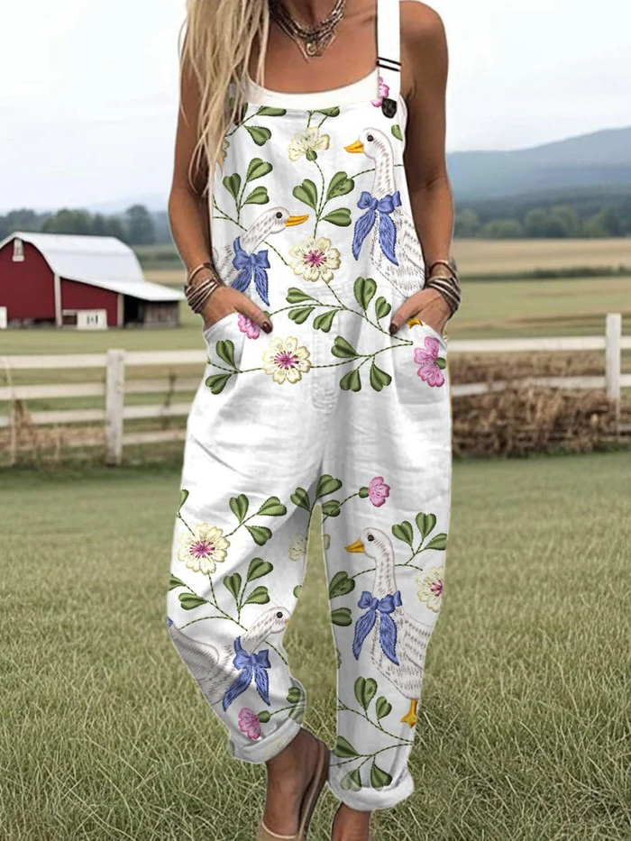 Muse & Valeur | Garden Whisper Wide-Leg Jumpsuit for Women in Soft Fabric