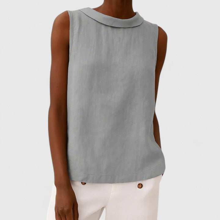 Muse and Valeur | Elegant Top with Roll Collar