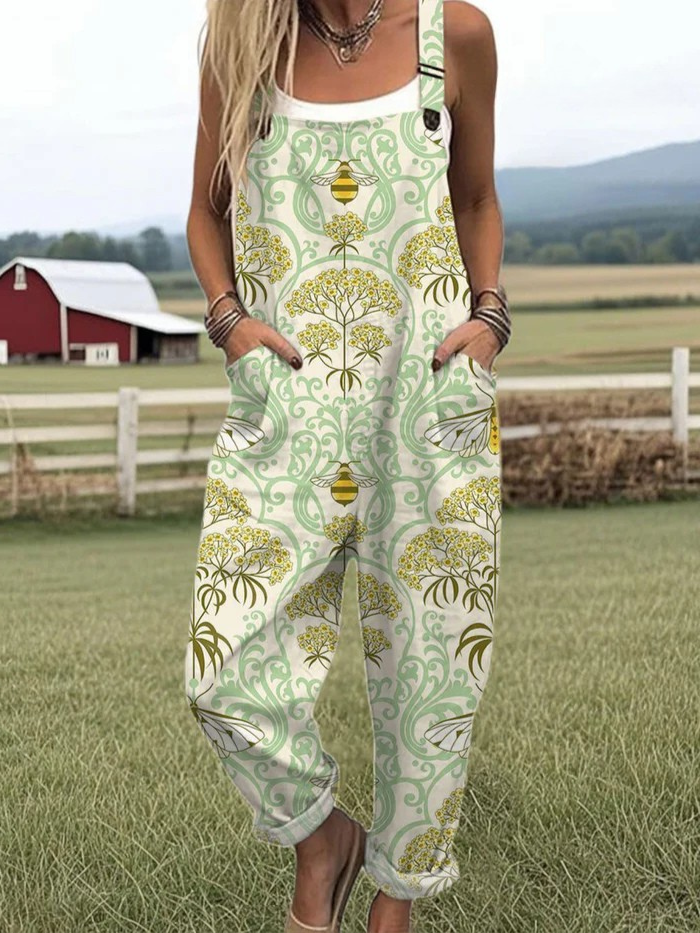 Muse & Valeur | Floral Drift Wide-Leg Jumpsuit for Women