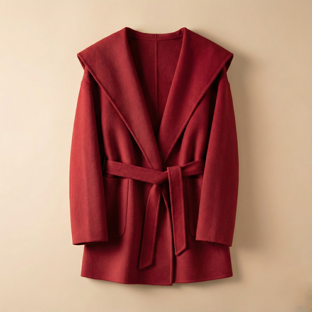 Muse and Valeur | Long Pointed Coat in Camel Hair