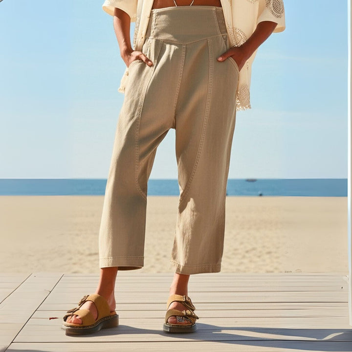 Muse & Valeur | Wide Leg Pant for Women in Soft Fabric, Casual Style, Black