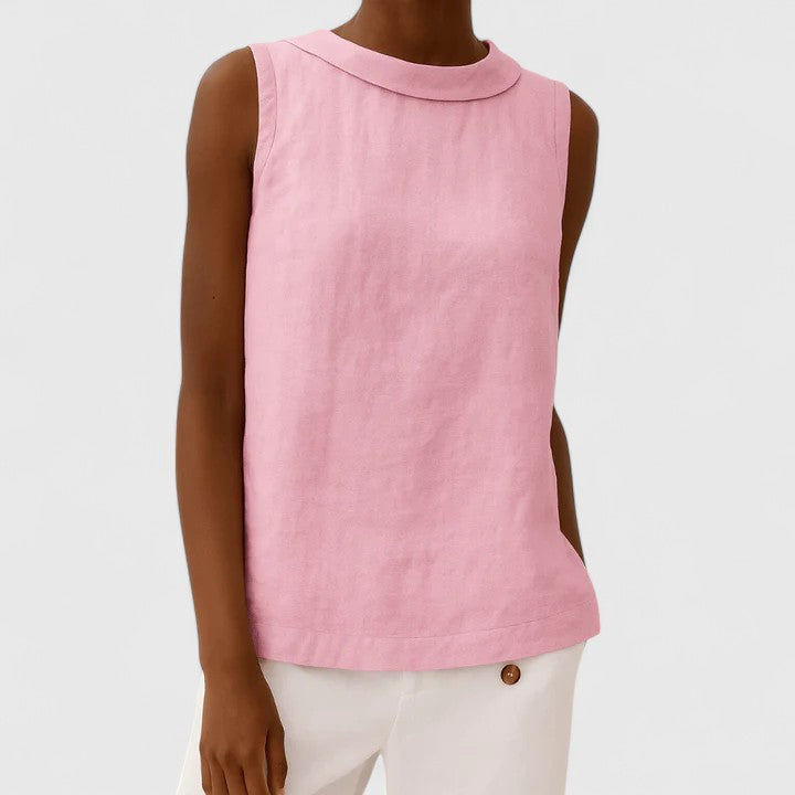 Muse and Valeur | Elegant Top with Roll Collar