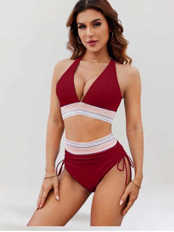 Muse & Valeur | High Waist Tummy Control Bikini Set for Women