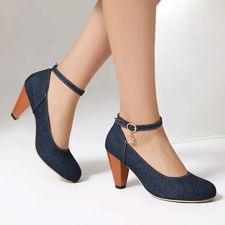 Muse & Valeur | Heels for Women, Leather, Slim Fit, Black, Elegant