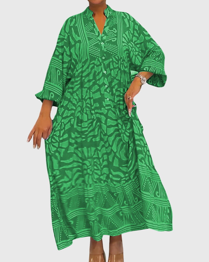 Muse and Valeur | Maxi Dress, Elegant Print