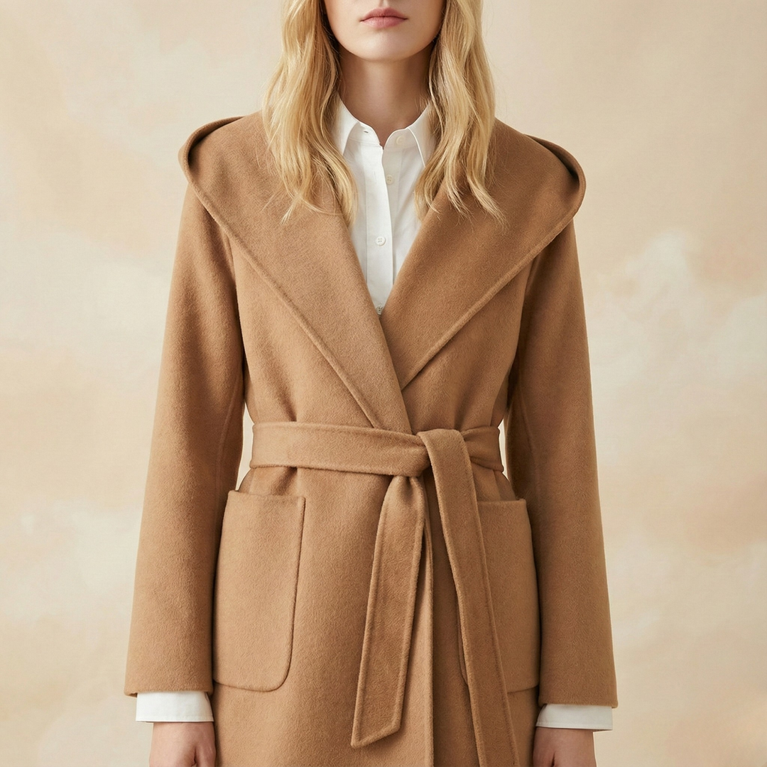 Muse and Valeur | Long Pointed Coat in Camel Hair