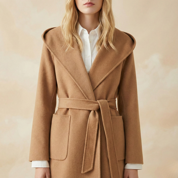 Muse and Valeur | Long Pointed Coat in Camel Hair