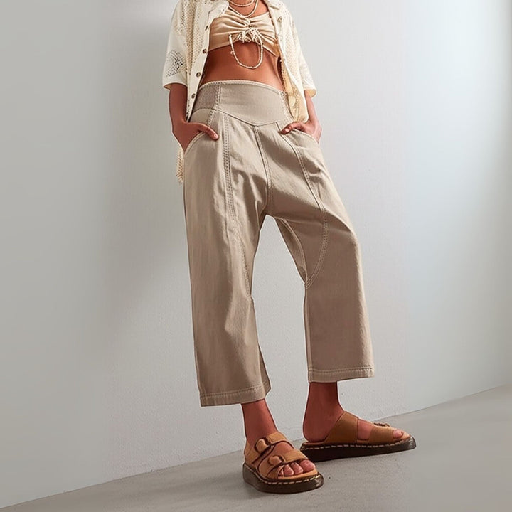 Muse & Valeur | Wide Leg Pant for Women in Soft Fabric, Casual Style, Black