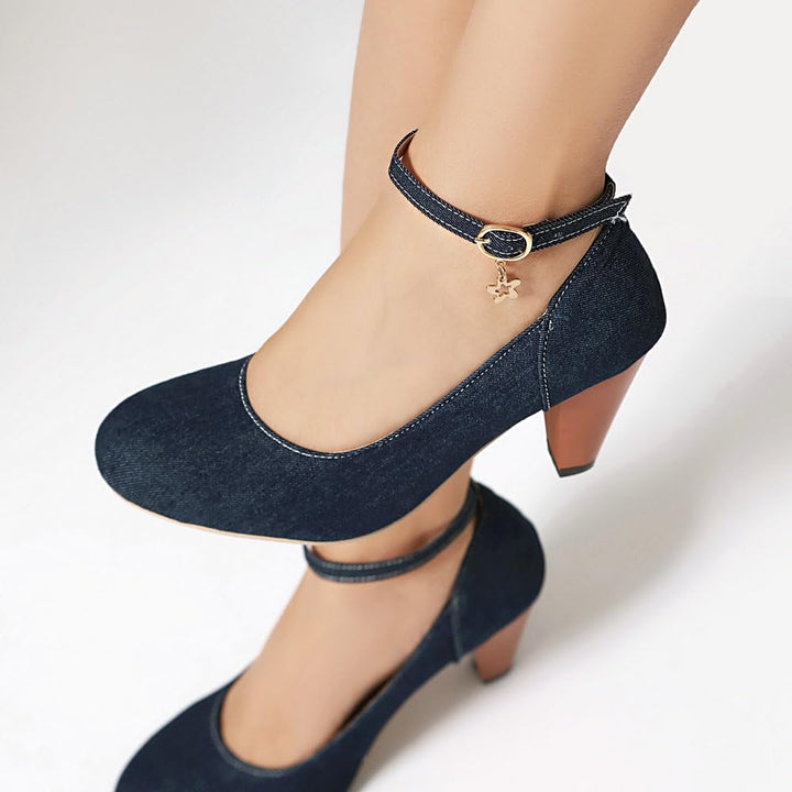 Muse & Valeur | Heels for Women, Leather, Slim Fit, Black, Elegant