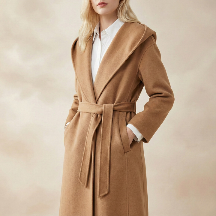 Muse and Valeur | Long Pointed Coat in Camel Hair