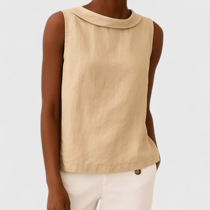 Muse and Valeur | Elegant Top with Roll Collar
