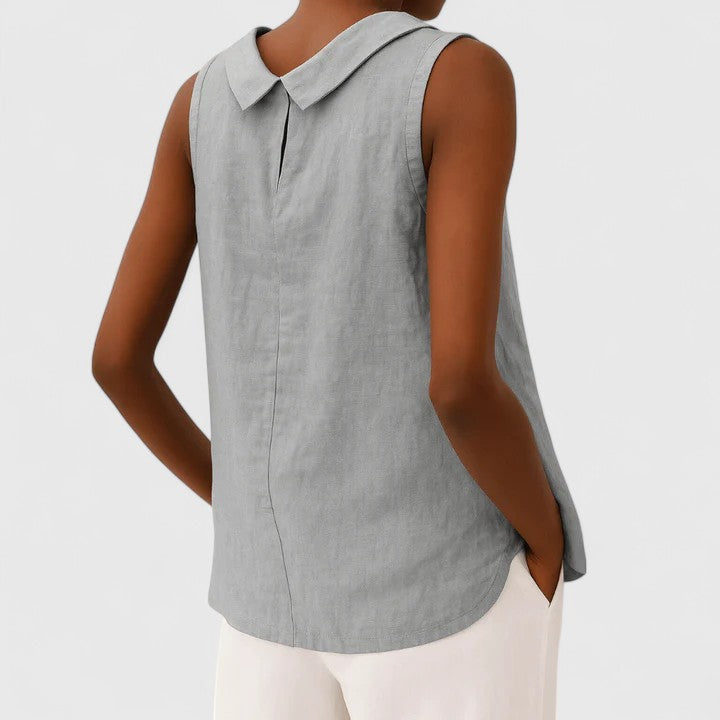Muse and Valeur | Elegant Top with Roll Collar